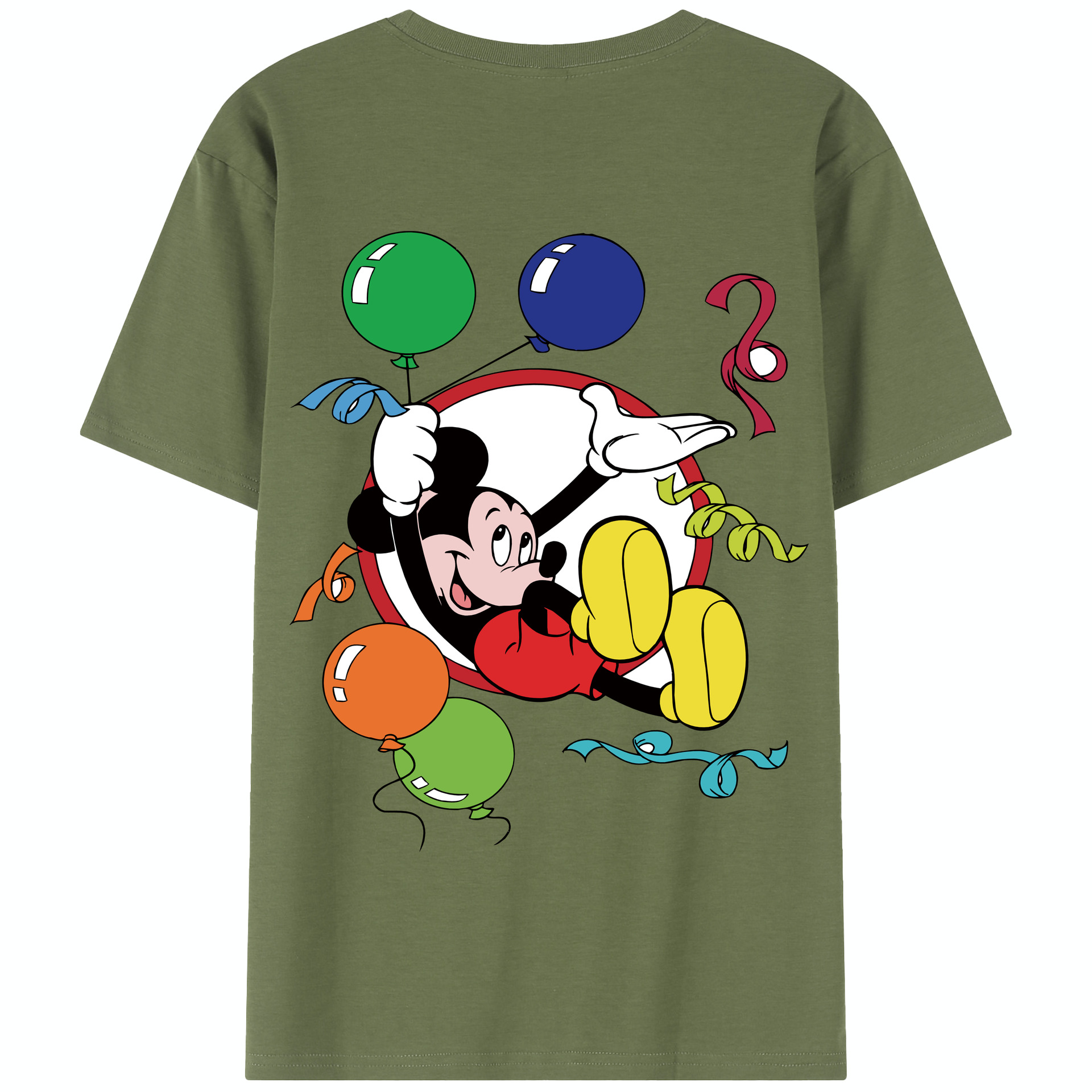 （画像用） ミッキーマウス Mickey Mouse 綿100％半袖Tシャツ（背面プリント）